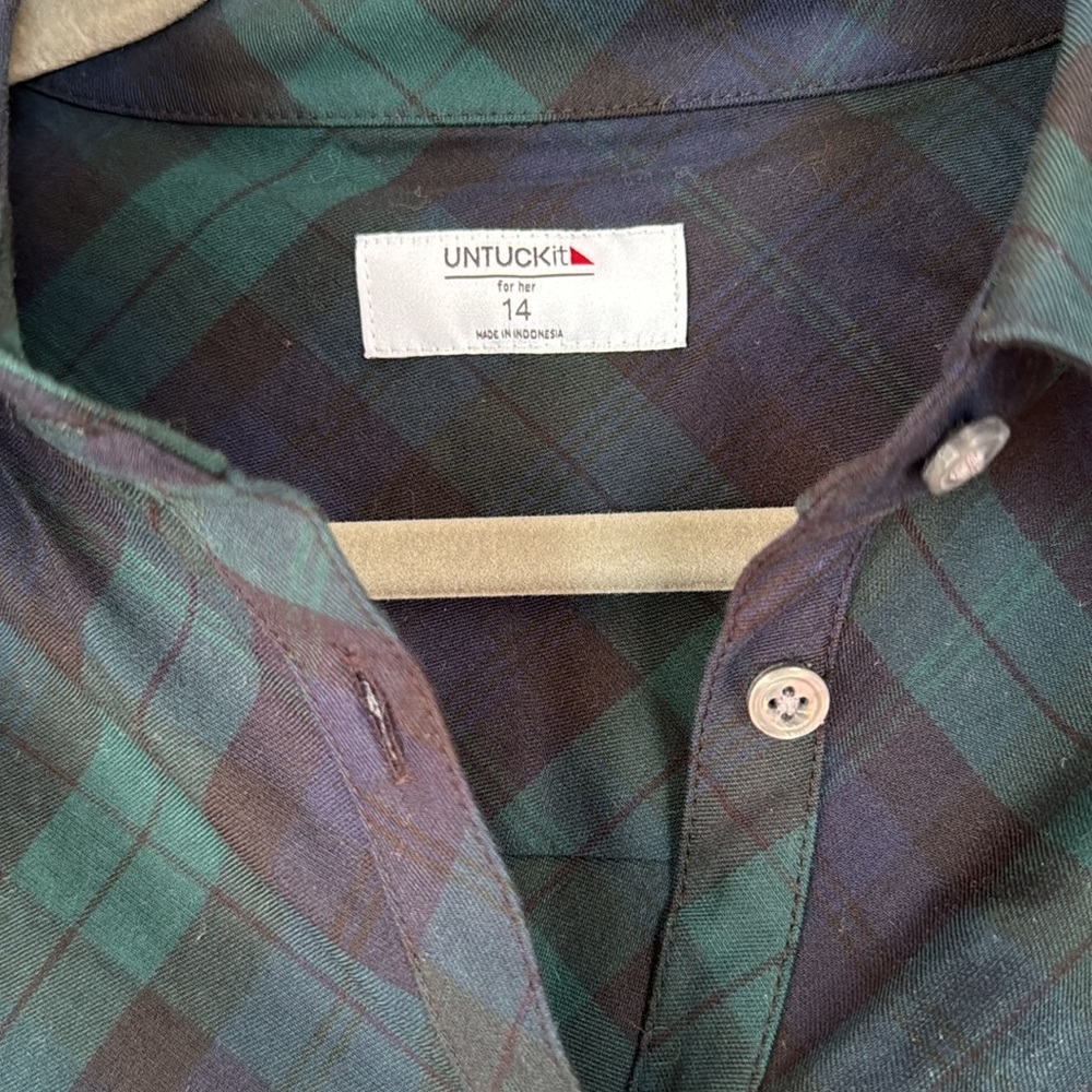 UNTUCKit plaid shirt dress - Picture 2 of 4